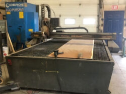 Acumen Machine plasma cutting table in shop