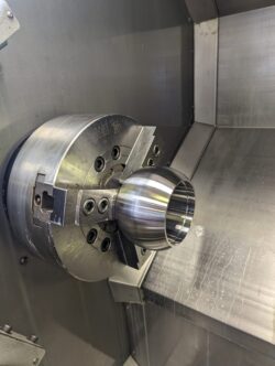 Acumen machining round curved hollow part